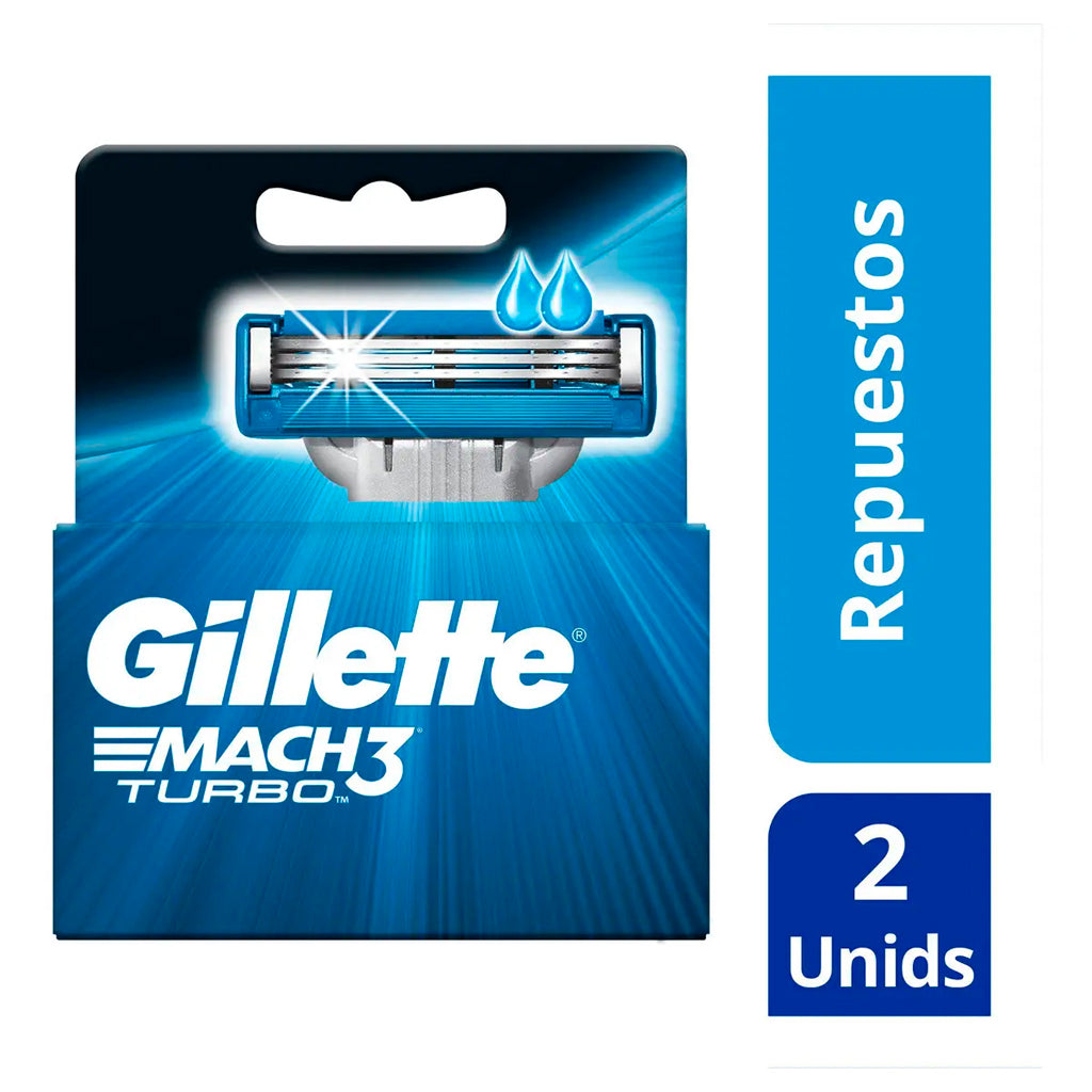 Repuesto Afeitadora Gillette Prestobarba Mach3 Turbo 2 u