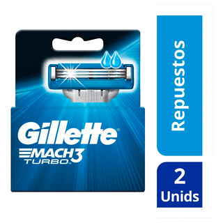 Repuesto Afeitadora Gillette Prestobarba Mach3 Turbo 2 u