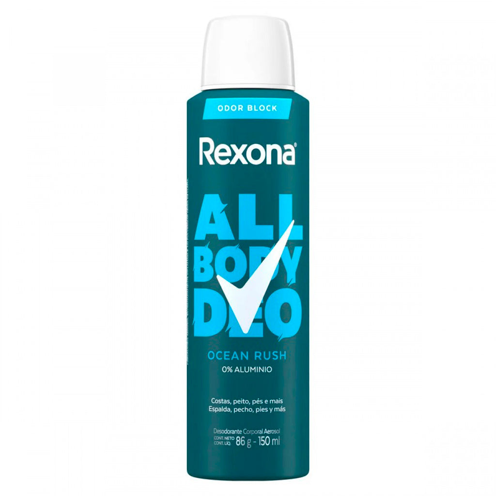 Desodorante  Aerosol Rexona Antitranspirante All Body Deo Ocean Rush 150 ml