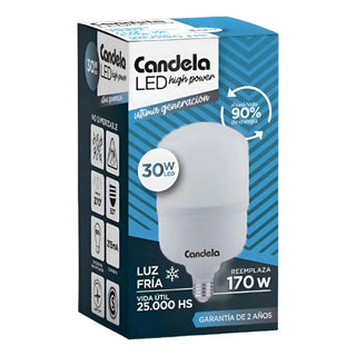 Lampara Led Candela High Power Fria  30w