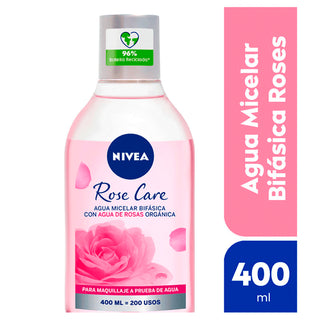 Nivea 双相胶束水，含400毫升有机玫瑰水，用于卸妆