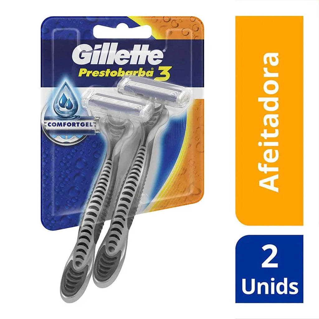 Afeitadora Desechable  Gillette  Prestobarba 3 Filos 2 u