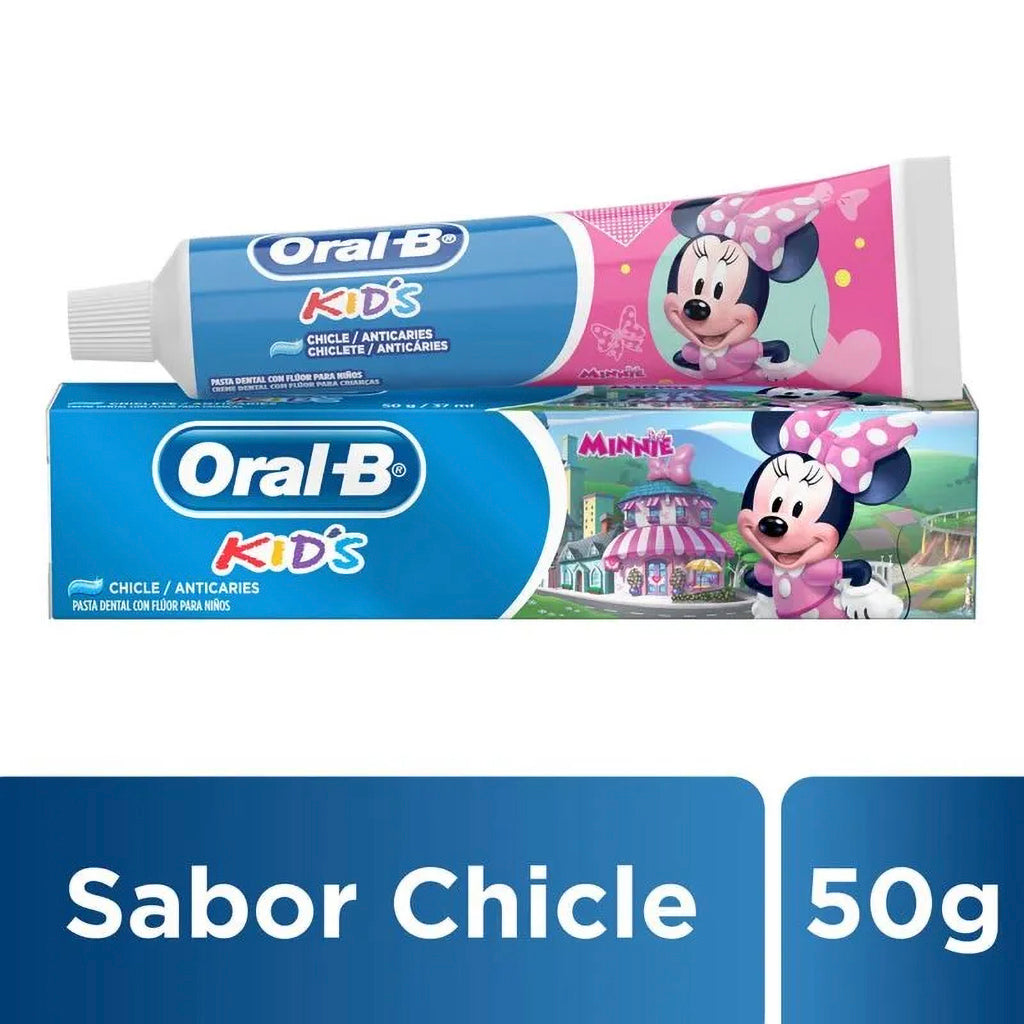 佳洁士（Oral-B）儿童米妮牙膏（泡泡糖味，含氟）50克