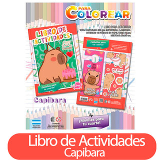 Libro Generico de Actividades p/ Colorear Capibara