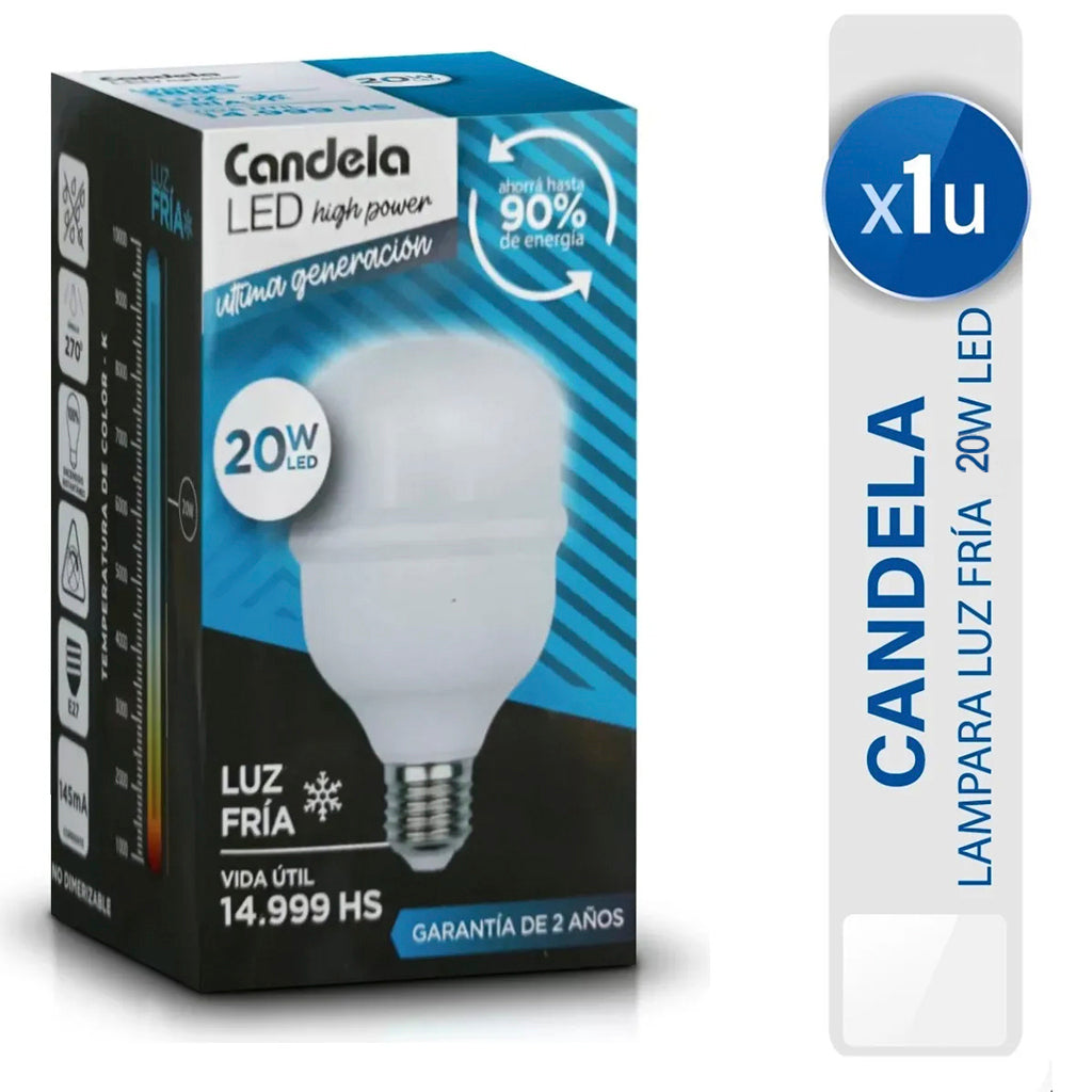 Lampara Led Candela High Power Fria  20w