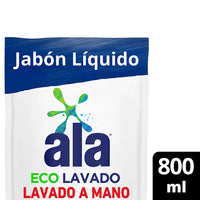 Jabon Liquido Ala p/ Ropa Eco Lavado a Mano 800 ml