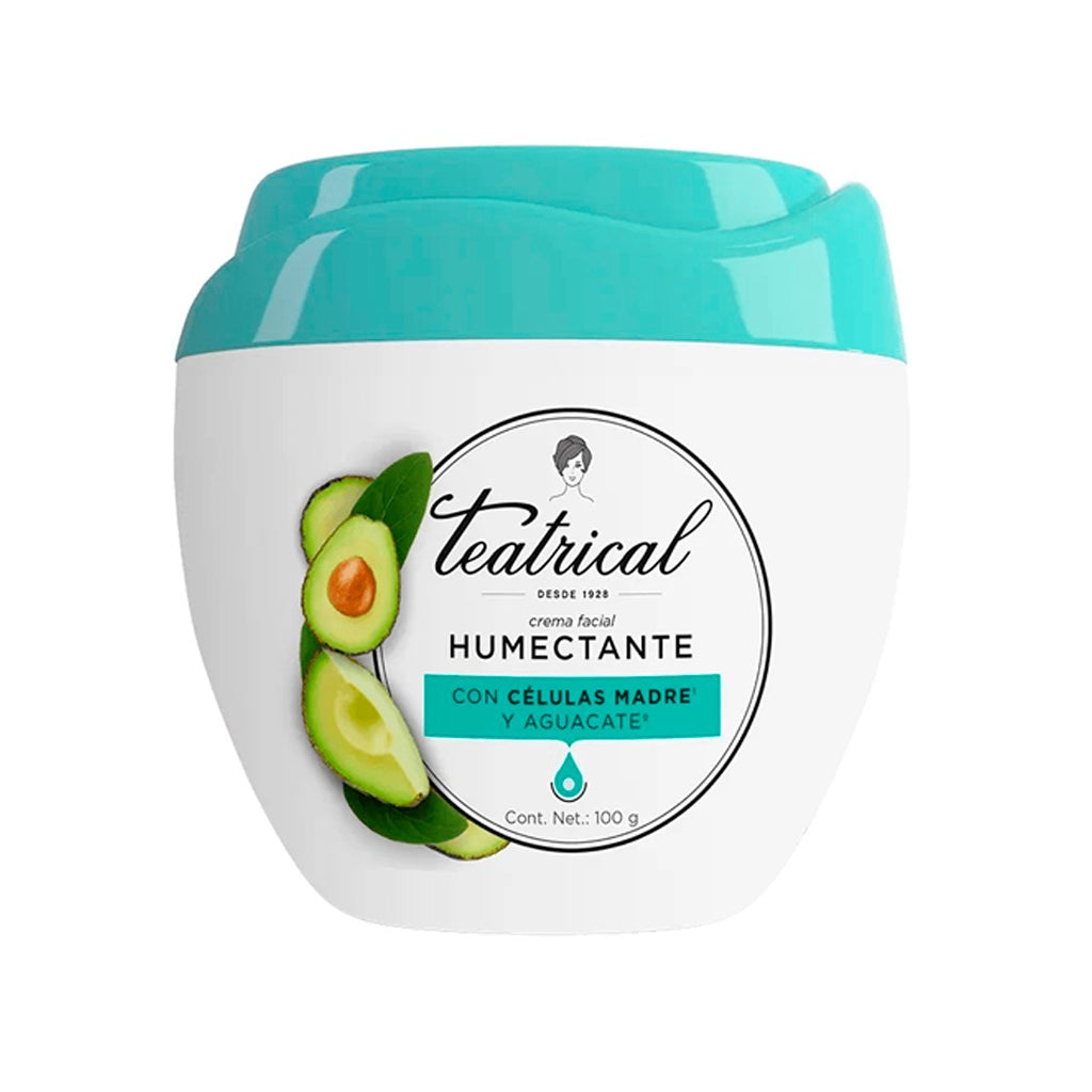 Crema facial Teatrical Humectante c/ Celulas Madre y Aguacate 100 gr
