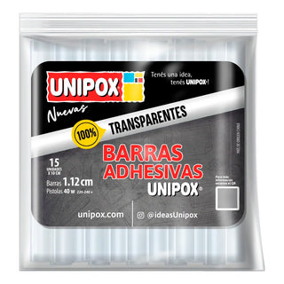 Unipox 固体胶棒 透明硅胶 1.12 厘米 x 10 厘米 15 件