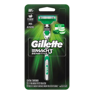 Afeitadora Desechable Gillette  Prestobarba Mach 3 Sensitive c/ Aloe Vera 1 u