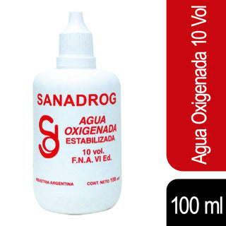 Medicinal Generico Agua oxigenada estabilizada 10 vol -Sanadrog 100 ml