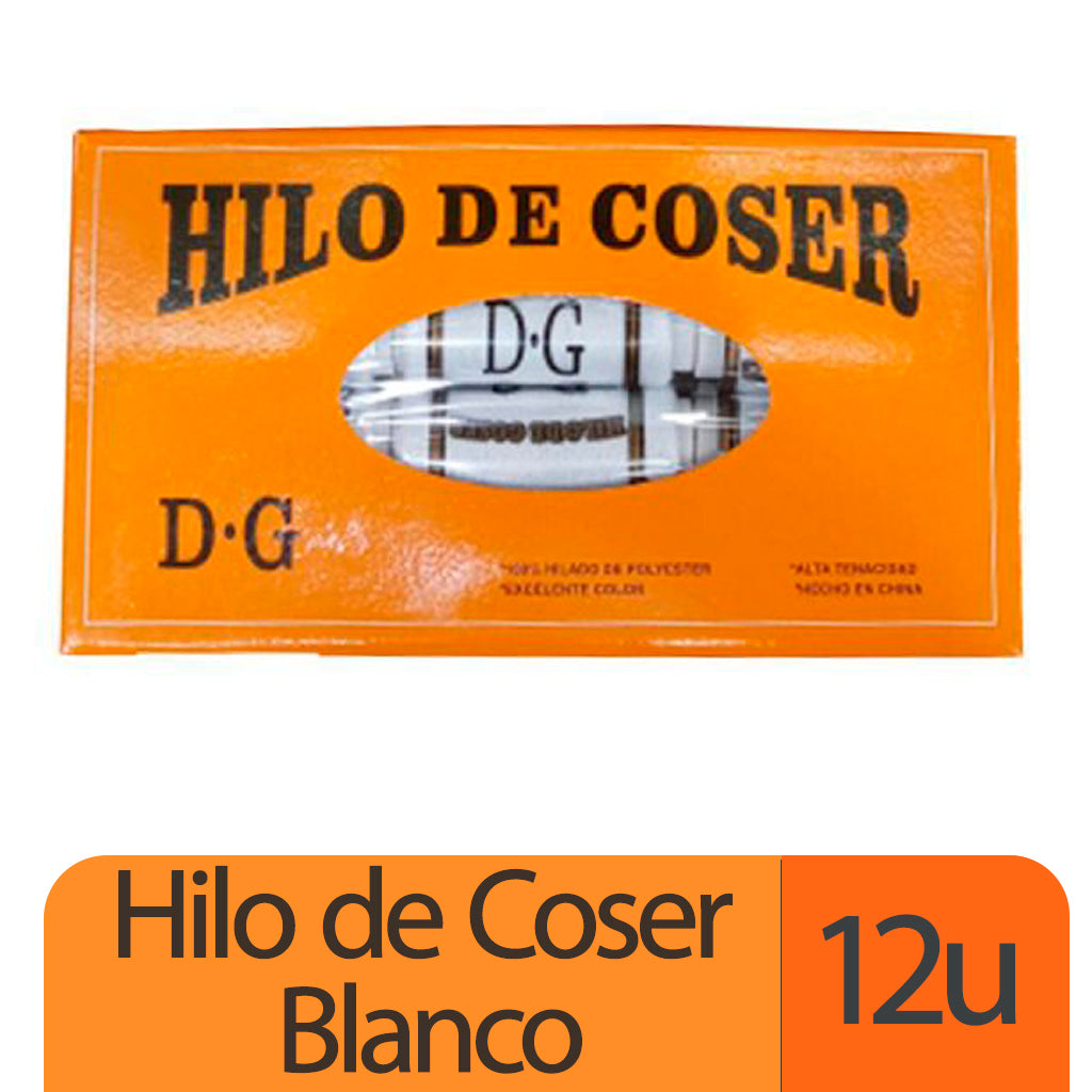 白色缝纫线，250码，12件