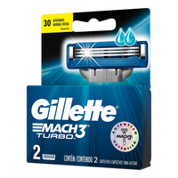 Repuesto Afeitadora Gillette Prestobarba Mach3 Turbo 2 u