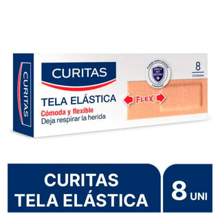 Apositos Adhesivos Curitas Tela Elastica Flexible  8 u