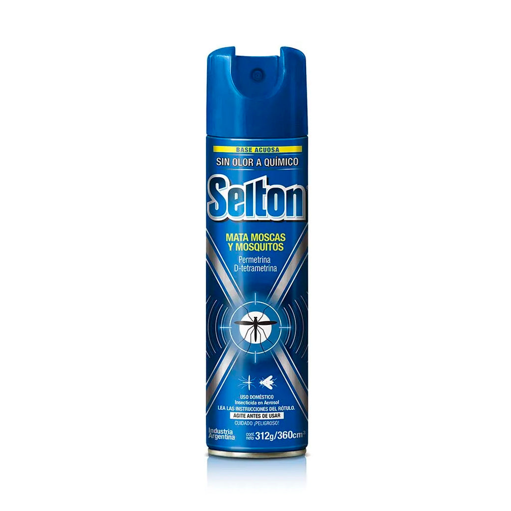 Insecticida Selton Mata Moscas y Mosquitos sin Olor 360 cm3