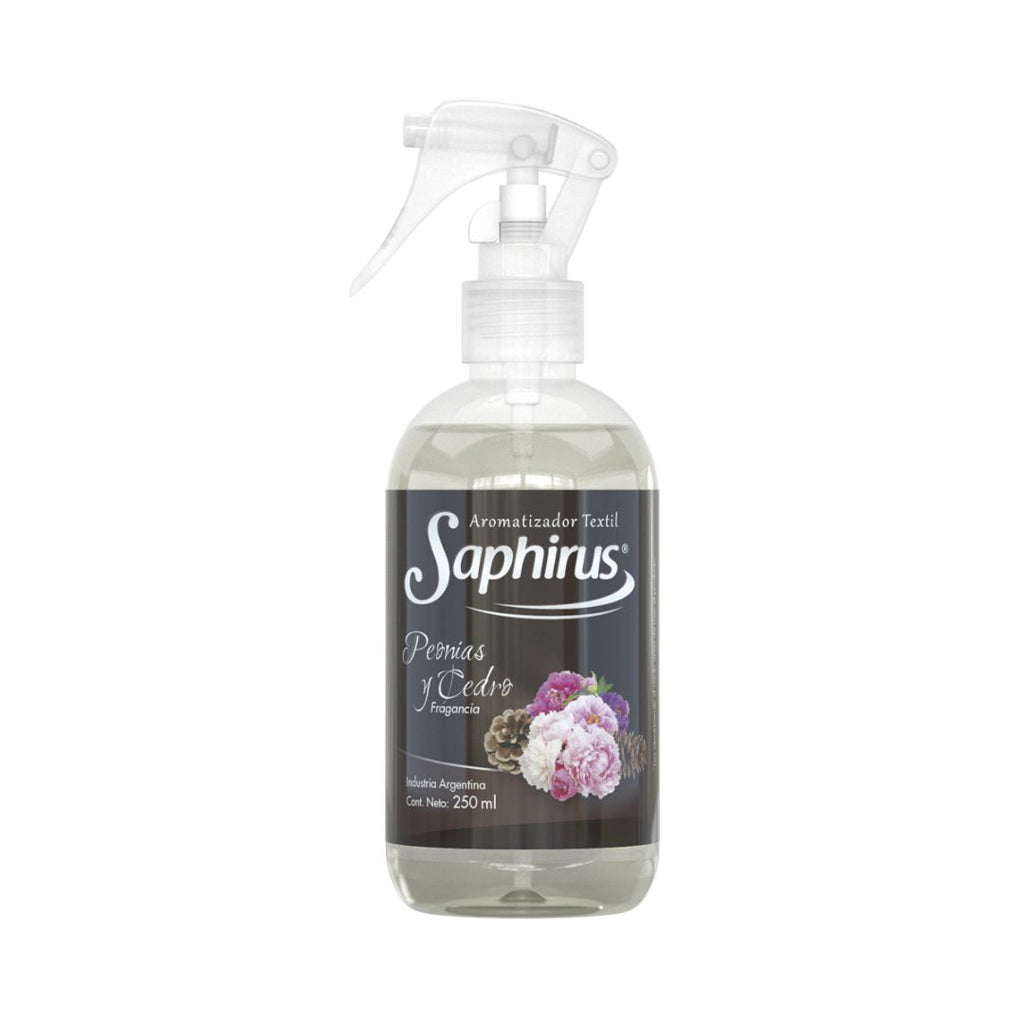 Aromatizante Textil Saphirus Peonias y Cedro 250 ml