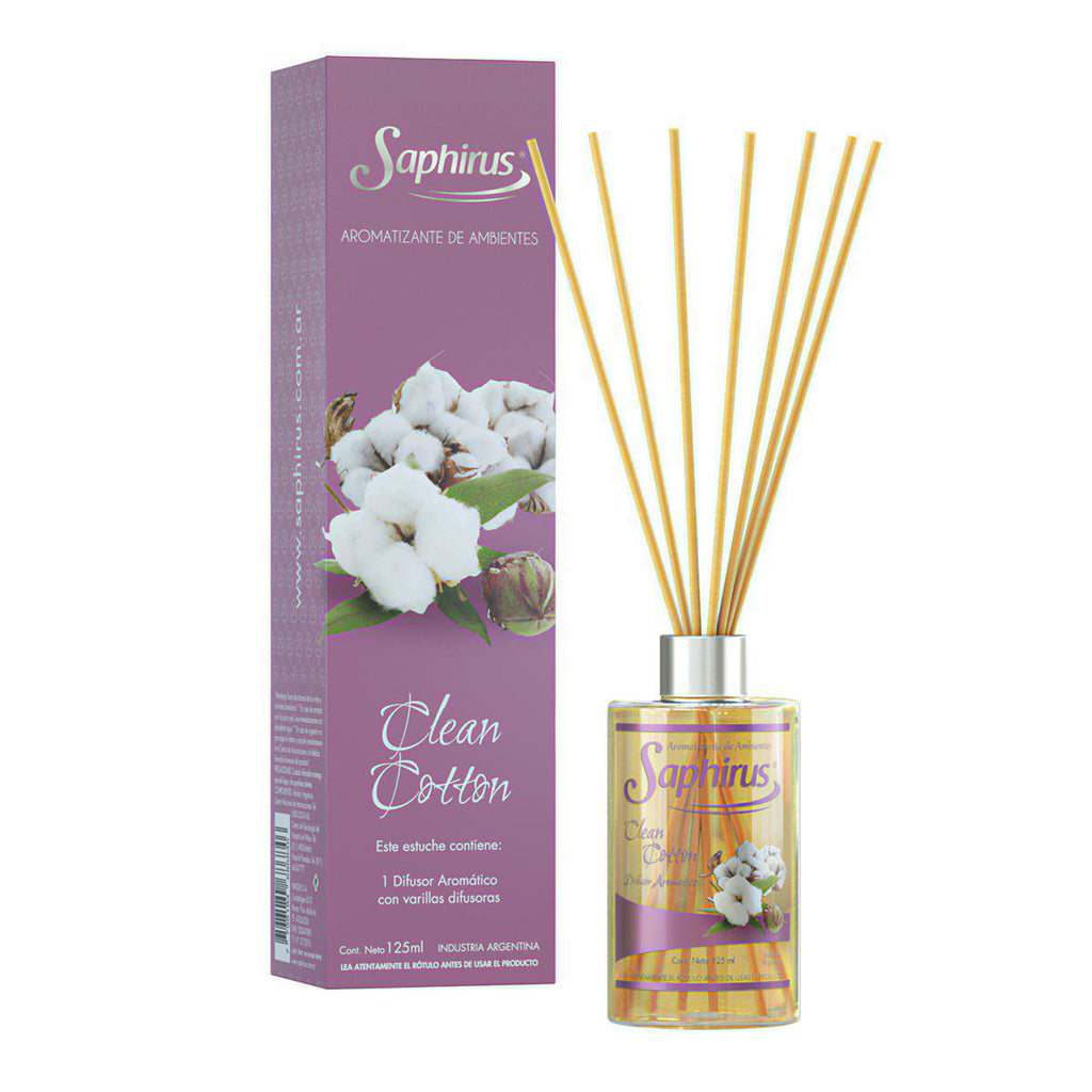 Aromatizante Difusor Saphirus Clean Cotton 125 ml