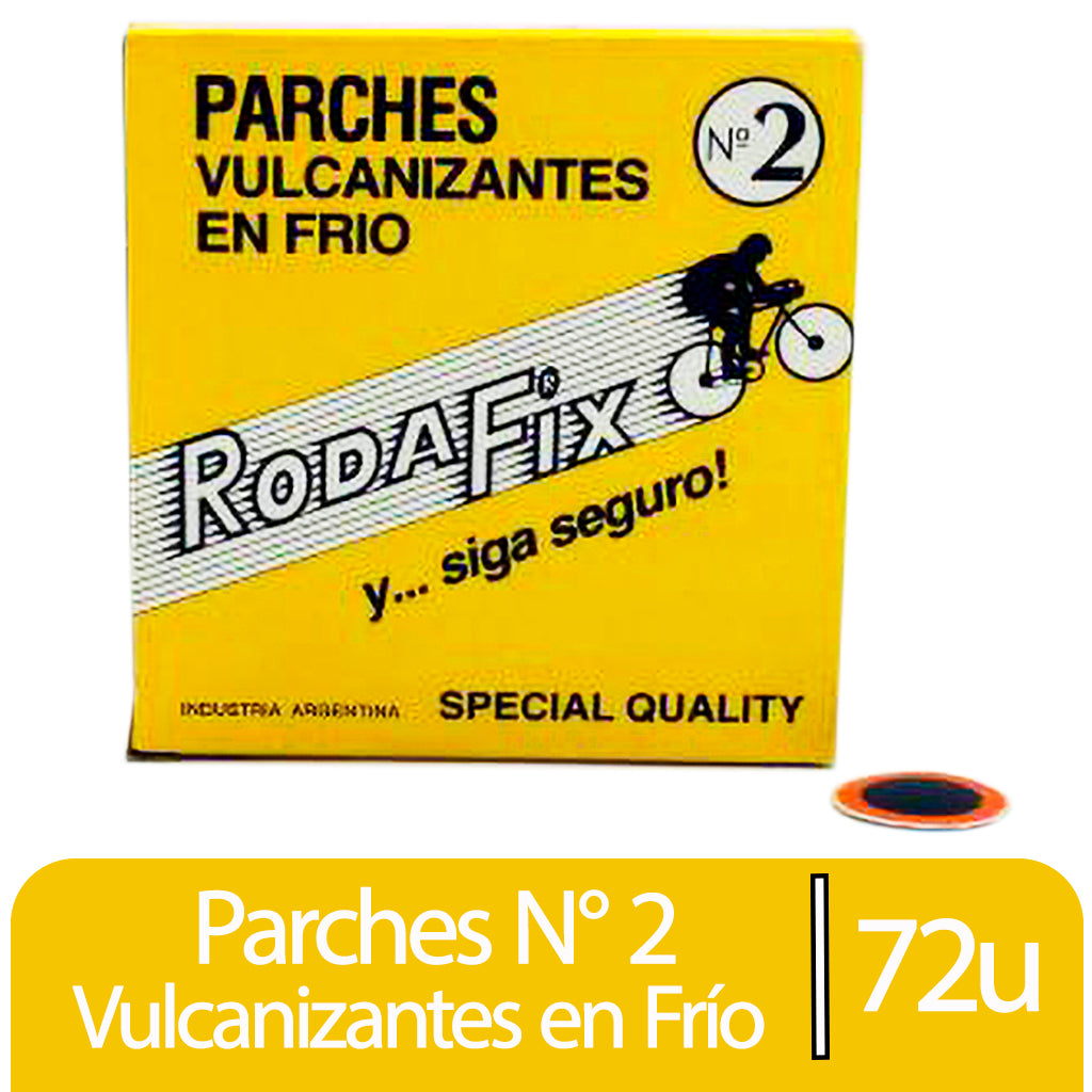Parche N° 2 Rodafix Vulcanizantes en Frio 72 Parches