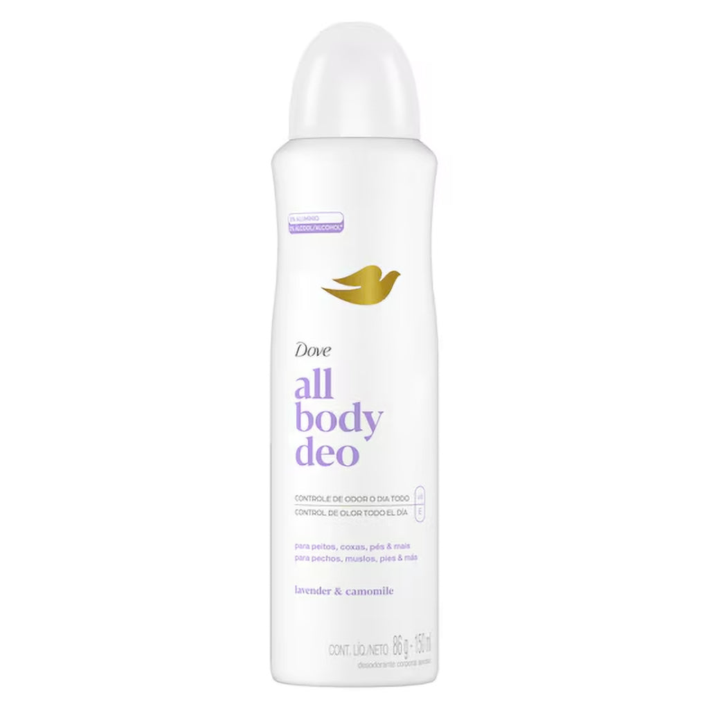 Desodorante  Aerosol Dove All Body Deo - Corporal Lavender & Camomile 150 ml