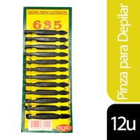 Pinza para Depilar Jabali Ogib 635 Negra  12 u