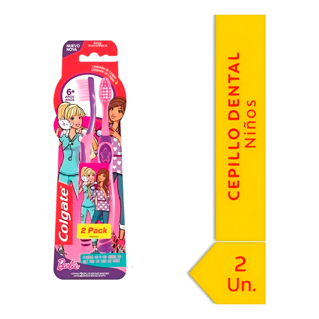 Cepillo Dental Colgate Barby +6 años 2 u