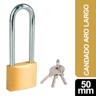 Candado Gus Dorado Resistente Aro Largo 32 mm