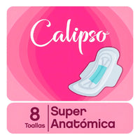 Toallas Femeninas Calipso Super Anatomicas 8 u