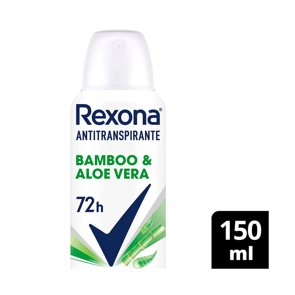Desodorante  Aerosol Rexona Antitranspirante Bamboo y Aloe Vera 150 ml