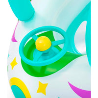Flotador Inflable Generico Asiento p/ pileta c/ Techo  Nave Espacial 107 x 112 cm
