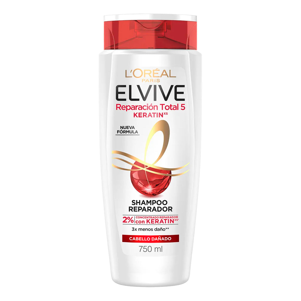 Shampoo Elvive Reparación Total 5 Keratinxs  750 ml