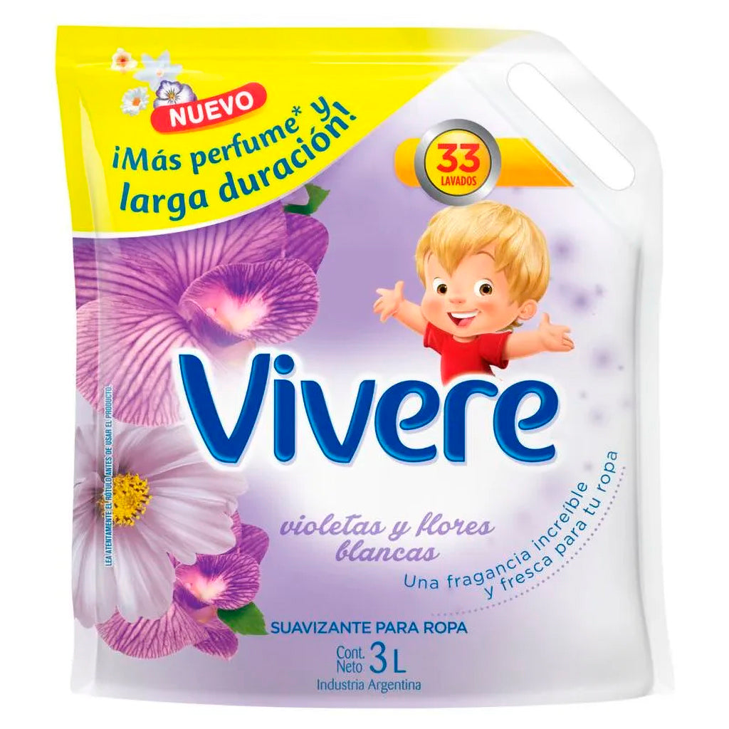 Vivere 衣物柔顺剂 紫罗兰与白花香型 3 升