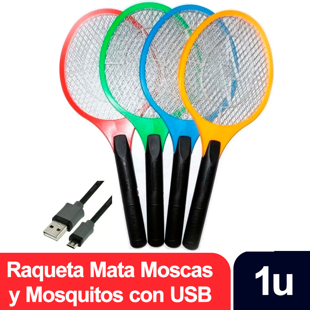 Raqueta Generico Mata Moscas y Mosquitos c/ USB