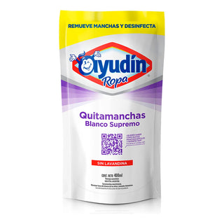 Quita Manchas Repuesto Ayudin Ropa Blanco Supremo s/ Lavandina 400 ml