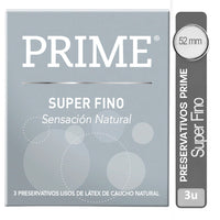 Preservativo  Prime Latex Super Fino Sensacion Natural  3 u