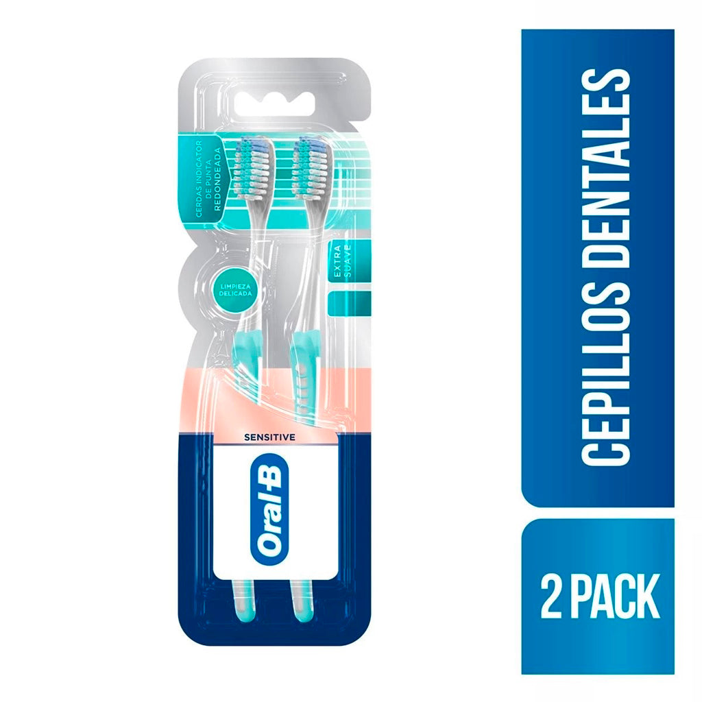 Cepillo Dental Oral-B Cerdas Indicador Extra Soft Sensitive 2 u
