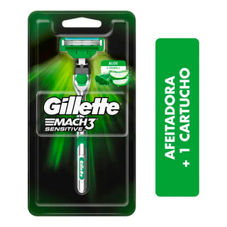 Afeitadora Desechable Gillette  Prestobarba Mach 3 Sensitive c/ Aloe Vera 1 u