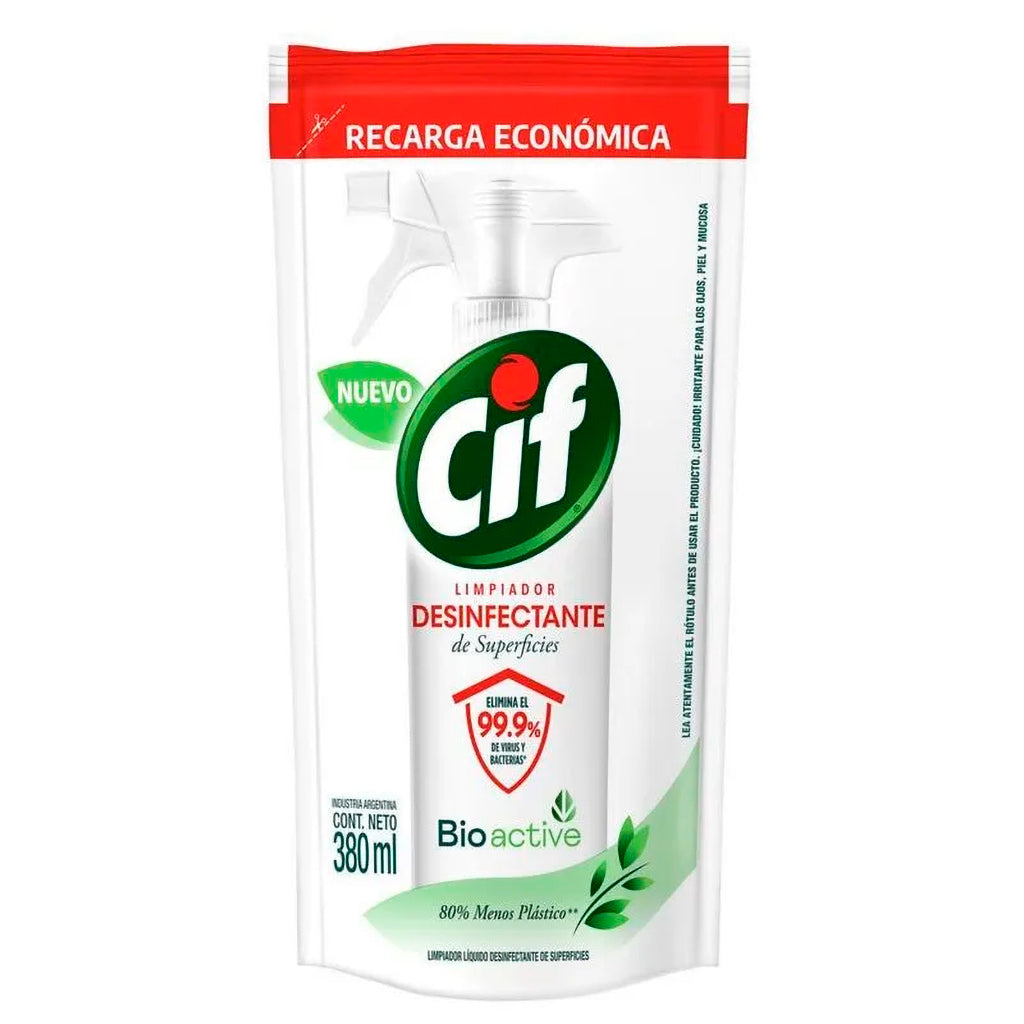 Desinfectante Repuesto Cif Bioactive de Superficies 380 ml