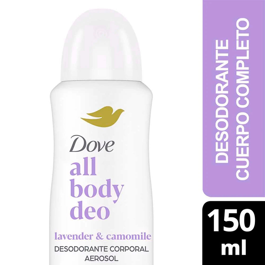 Desodorante  Aerosol Dove All Body Deo - Corporal Lavender & Camomile 150 ml