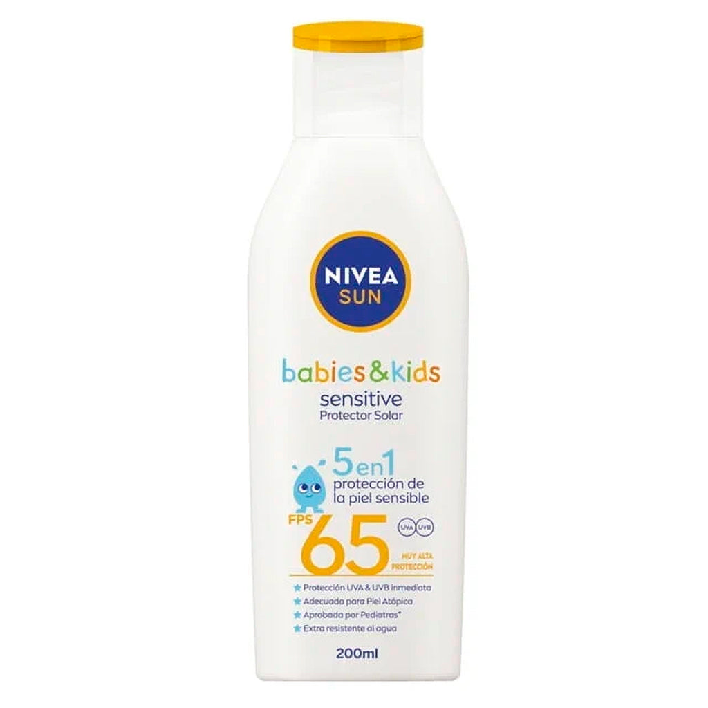 Protector Solar Crema Nivea Babies & Kids Sensitive FPS 65 200 ML