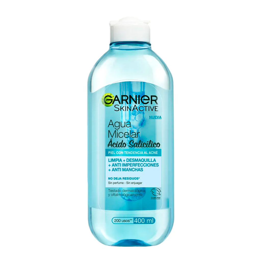 Agua Micelar Garnier Skin Active con Acido Salicilico 400 ml