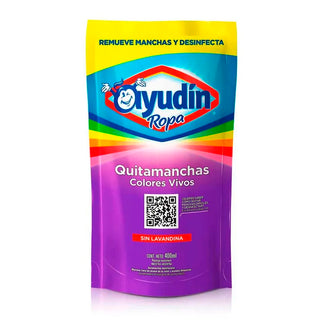 Quita Manchas Repuesto Ayudin Ropa Colores Vivos s/ Lavandina 400 ml