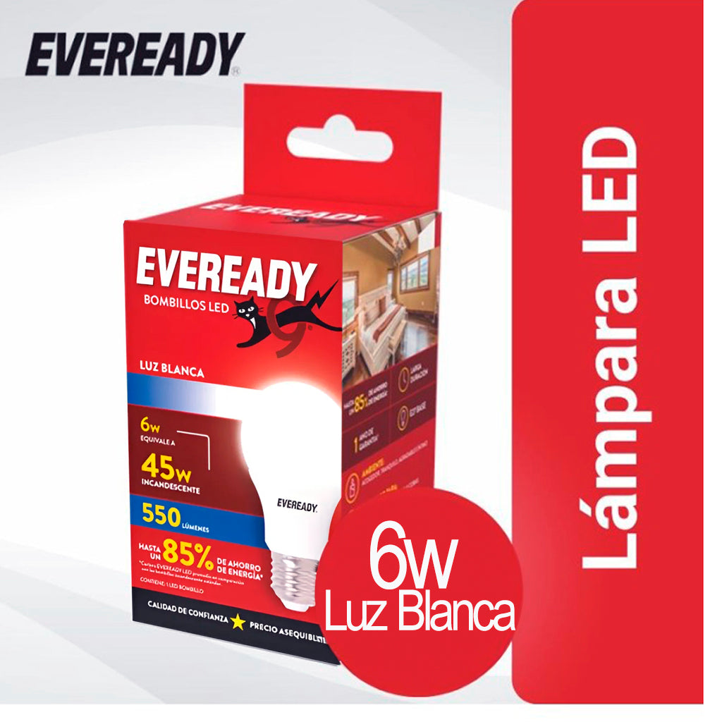 Lampara Led Eveready Fria  6w
