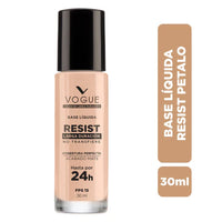 Base Liquida Vogue Resist "No Transfiere" - Larga Duracion - Acabado Mate FPS 15 30 ml
