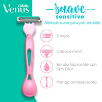 Afeitadora Descartable Gillette Venus Suave Sensitive 4 u