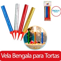 Vela Bengala Generico Fuegolandia  4 u