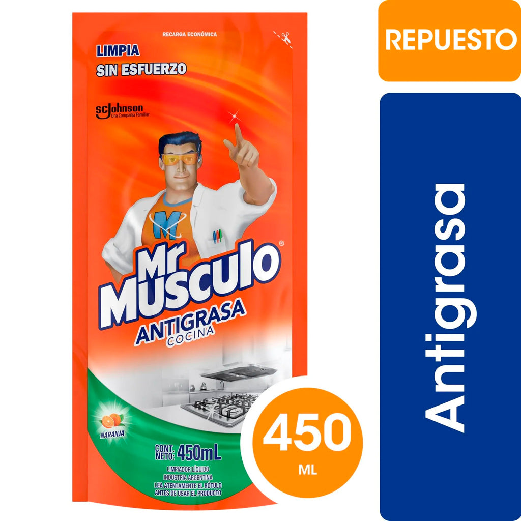 Antigrasa Repuesto Mr Musculo Limpiador de Cocina 450 ml