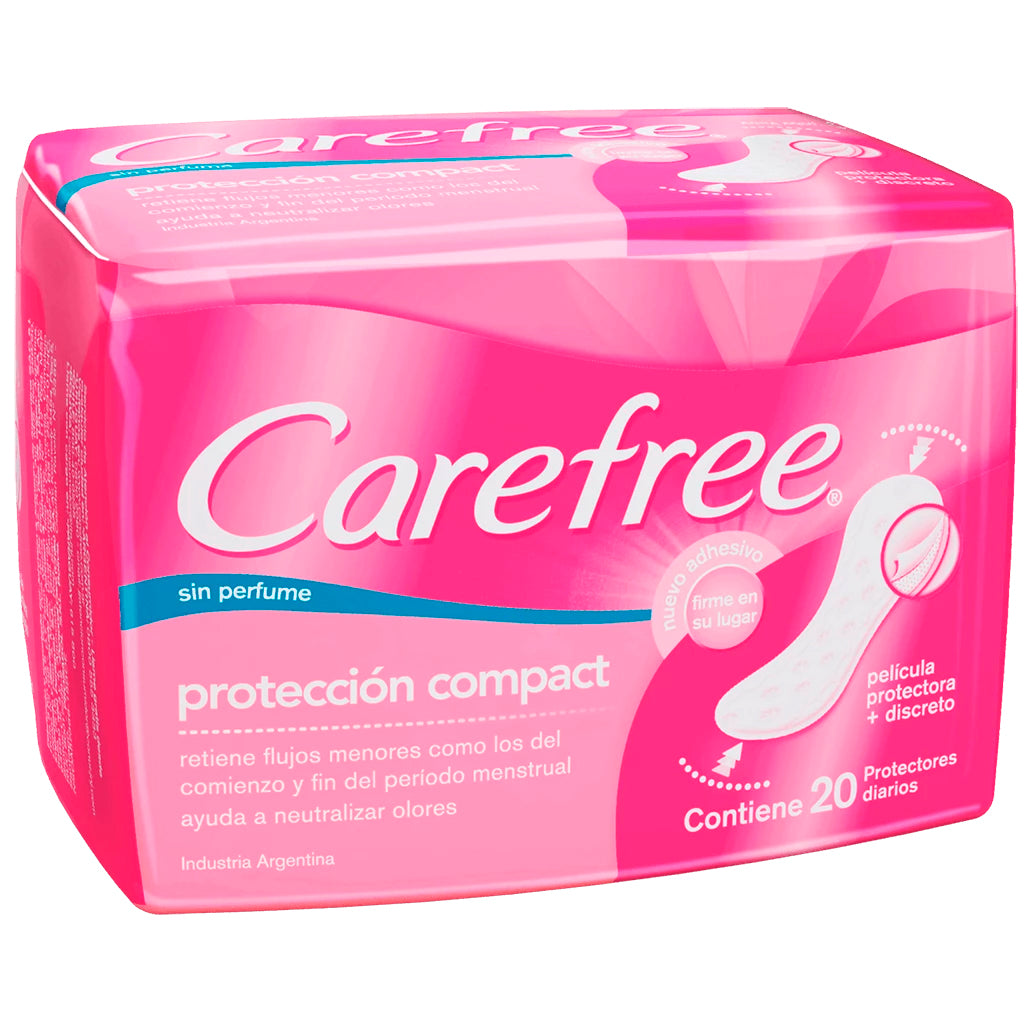 Protectores Diarios Carefree Proteccion Compact - s/ Perfume 20 u