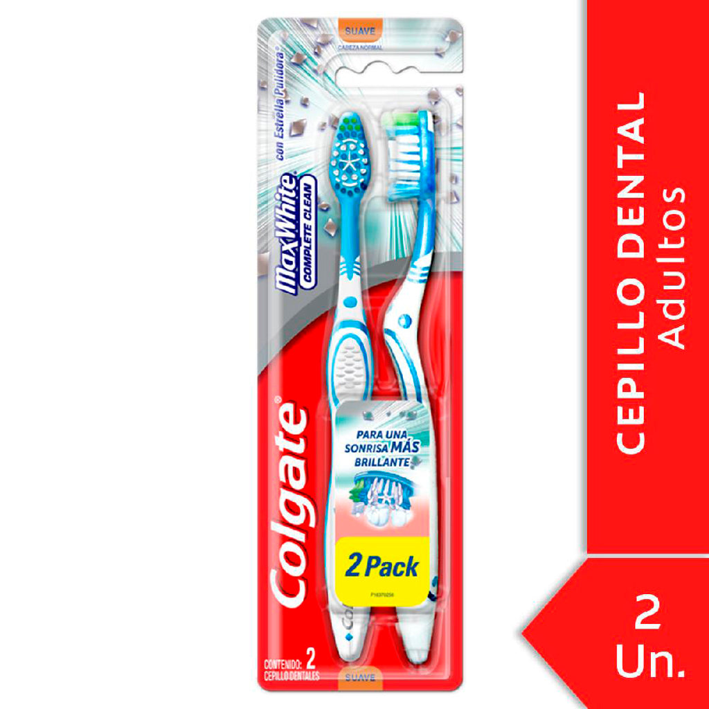 Cepillo de Dientes Colgate Max White 2X1 Mediano 2 u