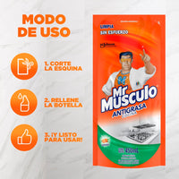 Antigrasa Repuesto Mr Musculo Limpiador de Cocina 450 ml