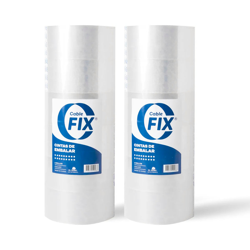 Cinta de Embalar  Cablefix Autoadhesiva p/ Usos Multiples Transparente  100 mts