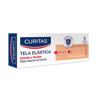 Apositos Adhesivos Curitas Tela Elastica Flexible  8 u